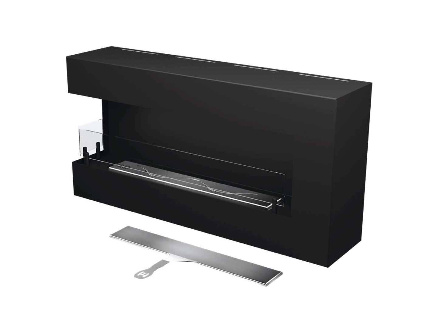 Wandkamin Biokamin Hitze Blues L