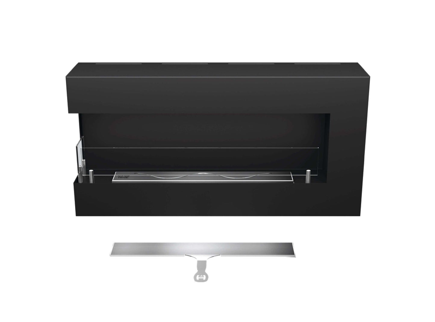 Wandkamin Biokamin Hitze Blues L