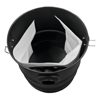 Feinstaubfilter für Asche-SAUBER-Sauger Spezial-Edition – Blick in den geöffneten Saugerbehälter mit Filtereinsatz