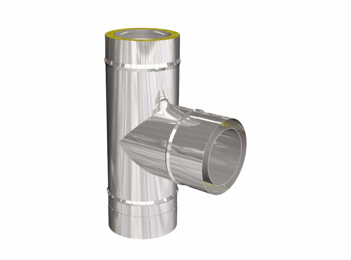 Feuerungsanschluss 90° Hochtemperatur - doppelwandig - eka edelstahlkamine complex D