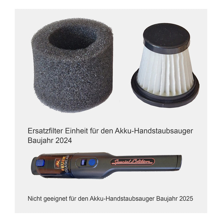 Filter-Einheit für Akku-Handstaubsauger CINDY – Filtereinheit mit Hinweis zur passenden Gerätegeneration