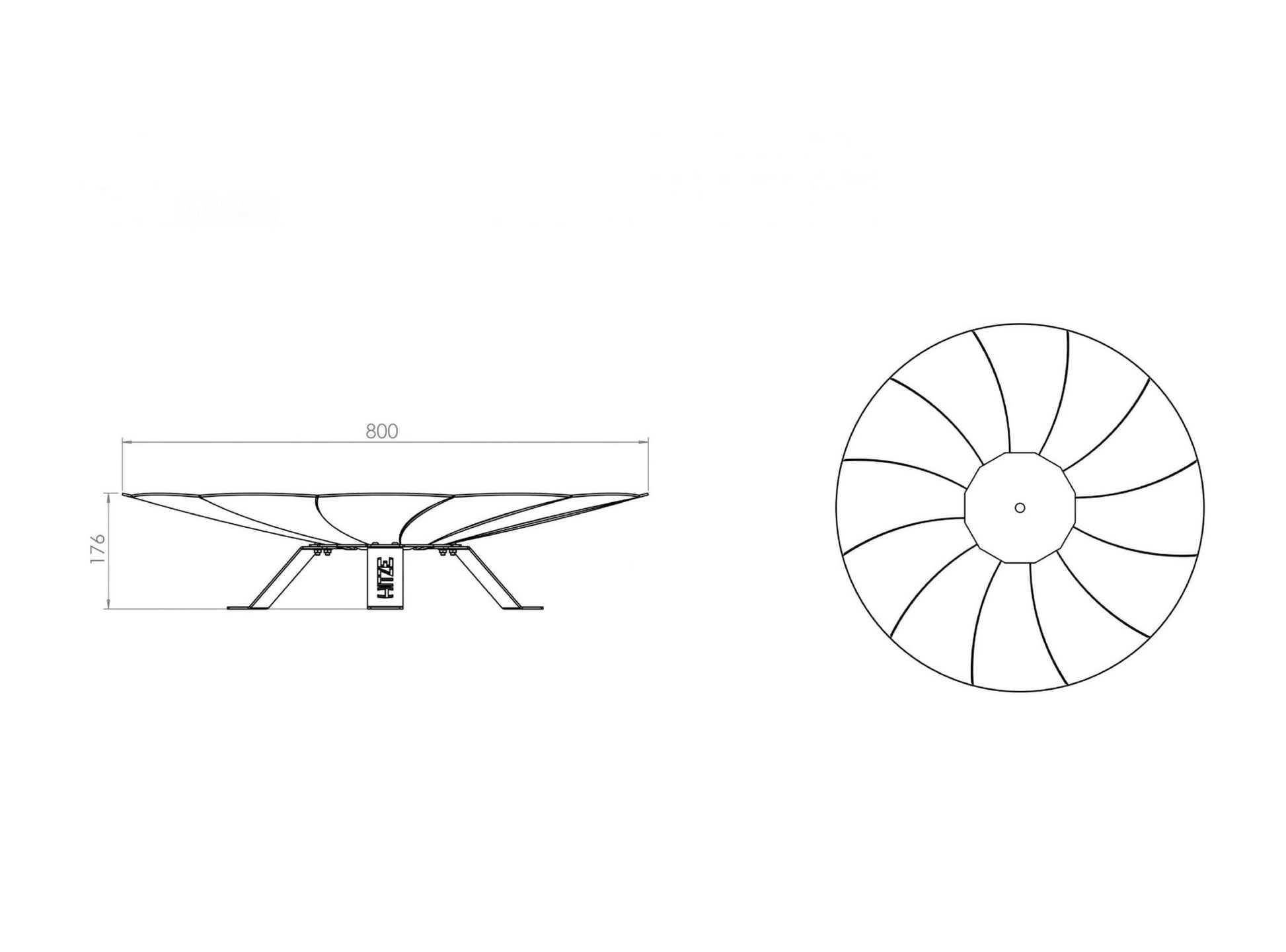 Gartenfeuerstelle Hitze SOL Maße