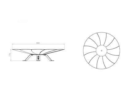 Gartenfeuerstelle Hitze SOL Maße