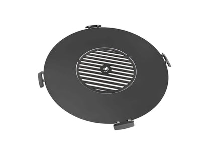 Grillplatte für Feuerschale mit Grillrost und 4 Griffen