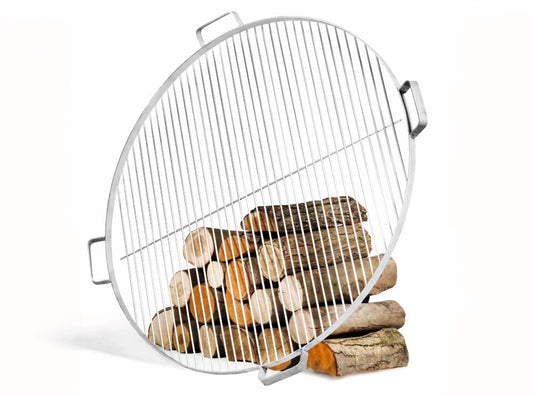 Grillrost mit 4 Griffen aus Edelstahl, 60 - 80 cm - Ofenerlebnis.de