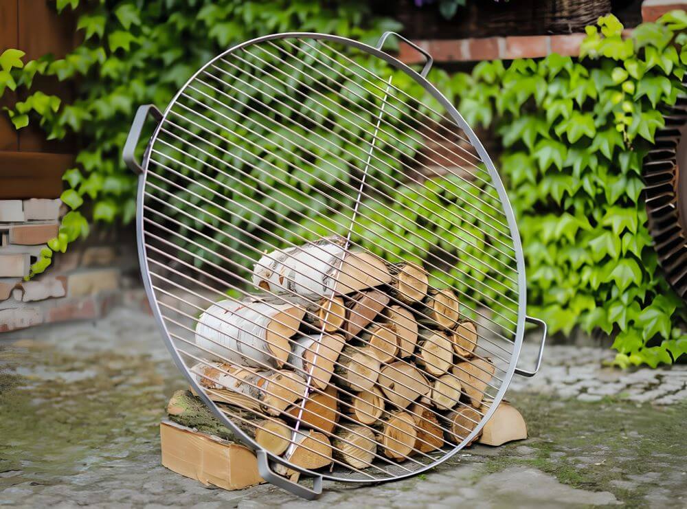 Grillrost mit 4 Griffen aus Edelstahl