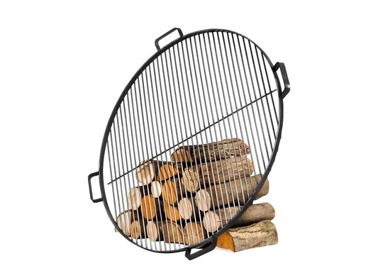 Grillrost mit 4 Griffen aus Rohstahl