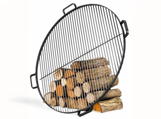 Grillrost mit 4 Griffen aus Rohstahl, 60 - 80 cm - Ofenerlebnis.de