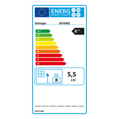 Energielabel SCHENGER HLP3402 – quadratischer Medienstandard