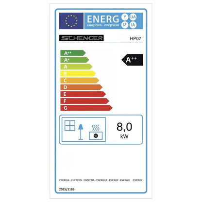 Energielabel SCHENGER HP07 – quadratischer Medienstandard