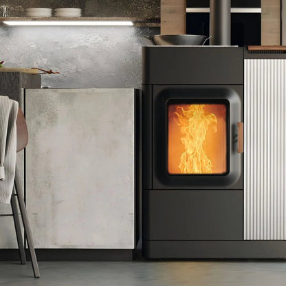 Hybridofen Austroflamm Mo Duo Cook Keramik Bright White