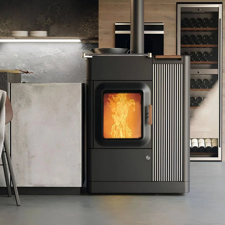 Hybridofen Austroflamm Mo Duo Cook Keramik Dark Anthrazite