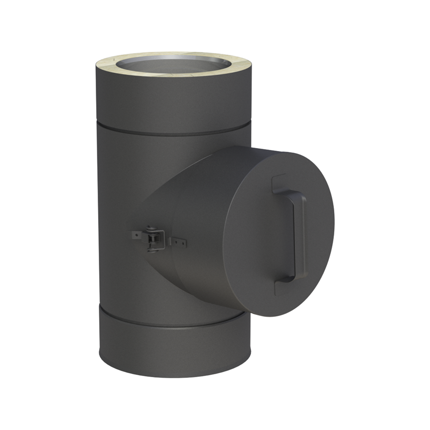 Jeremias DW-BLACK Revisionselement (bis 450 °C/N1) – Schwarz, RAL 9011