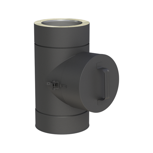 Jeremias DW-BLACK Revisionselement (bis 450 °C/N1) – Schwarz, RAL 9011