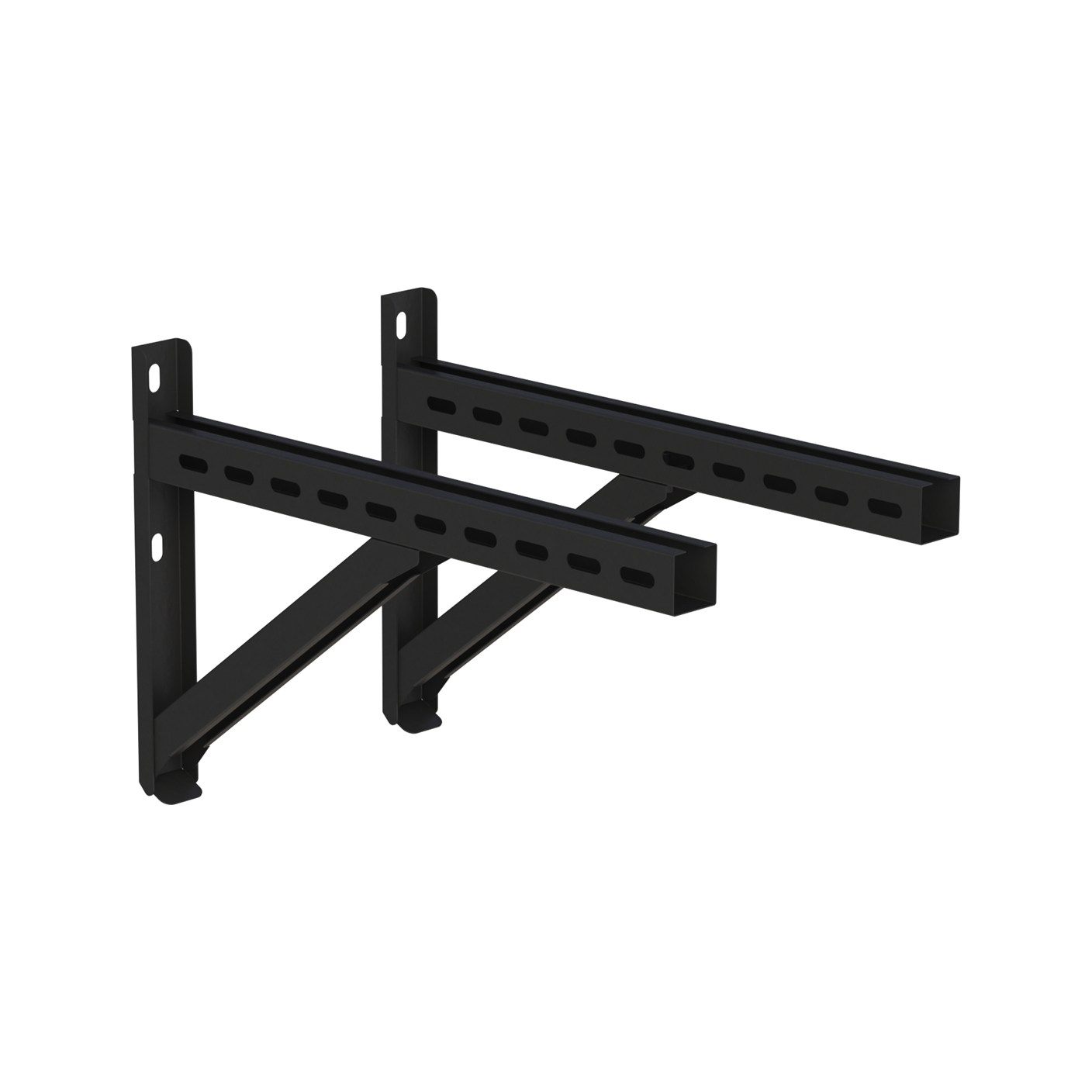 Jeremias DW-BLACK Wandstütze und Querträger Typ II 500 mm – Schwarz, RAL 9011