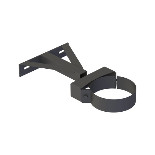 Jeremias DW-BLACK Wand- und Kopfteil für Wandhalter, Wandabstand ab 250 mm – Schwarz, RAL 9011
