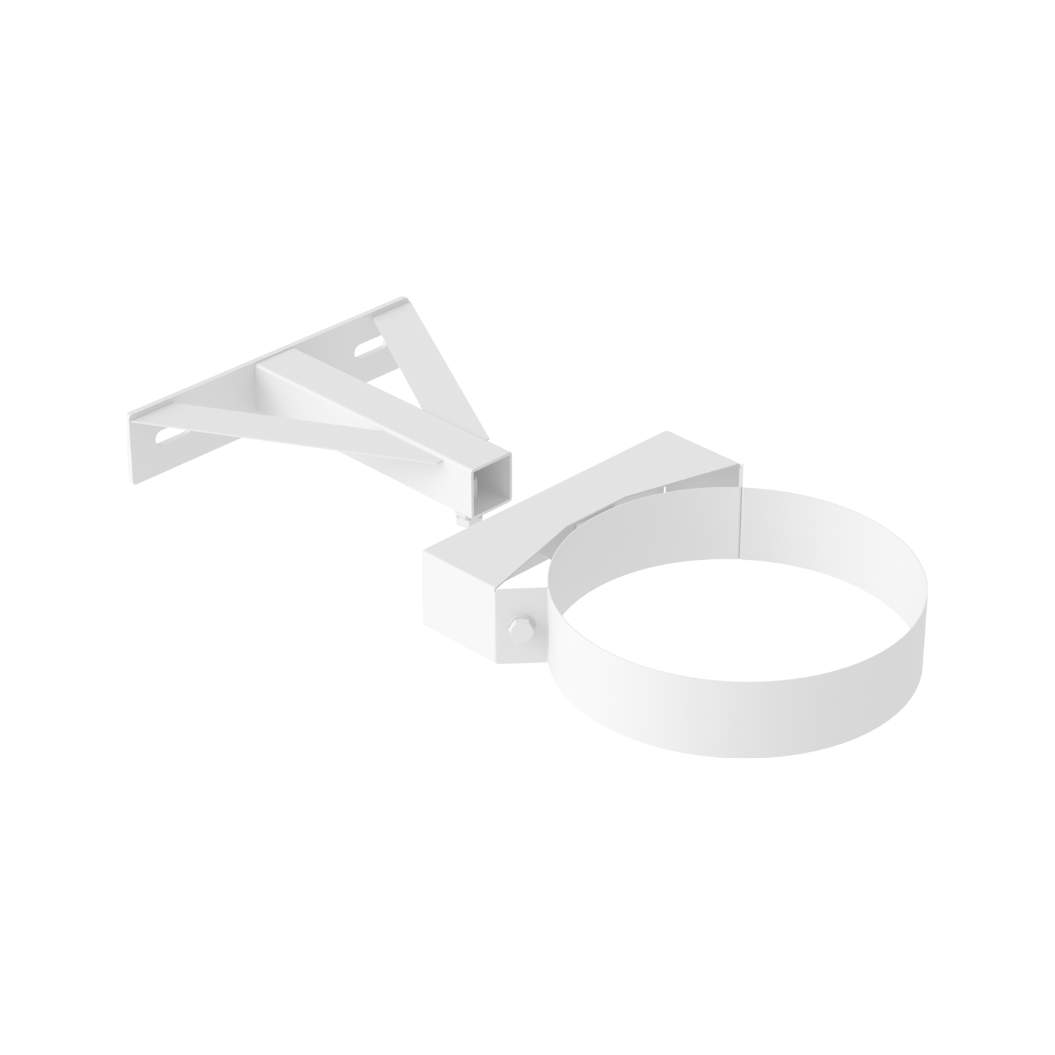 Jeremias DW-WHITE Wand- und Kopfteil für Wandhalter, Wandabstand ab 250 mm – Weiß, RAL 9010