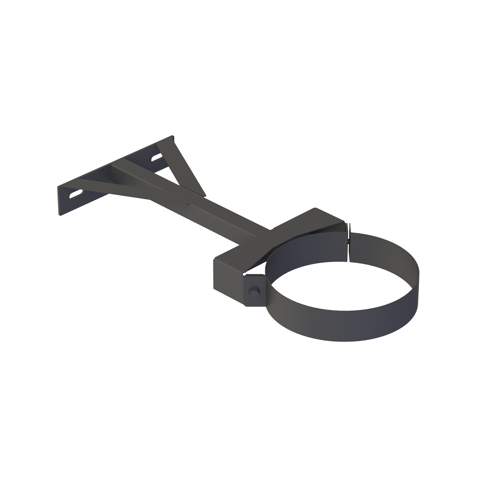 Jeremias DW-BLACK Wandhalter verstellbar 250–360 mm, einstrebig – Schwarz, RAL 9011