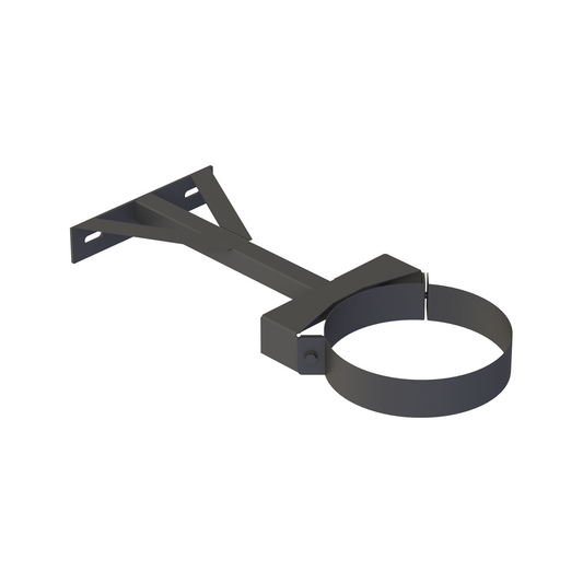 Jeremias DW-BLACK Wandhalter verstellbar 250–360 mm, einstrebig – Schwarz, RAL 9011