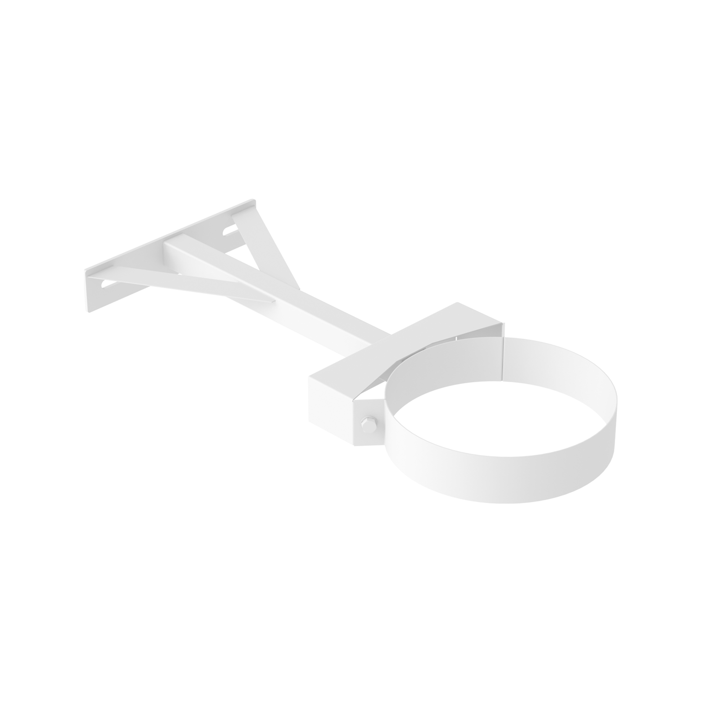 Jeremias DW-WHITE Wandhalter verstellbar 250–360 mm, einstrebig – Weiß, RAL 9010