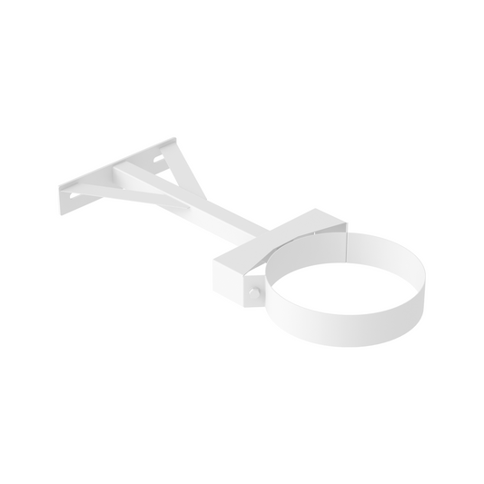 Jeremias DW-WHITE Wandhalter verstellbar 250–360 mm, einstrebig – Weiß, RAL 9010