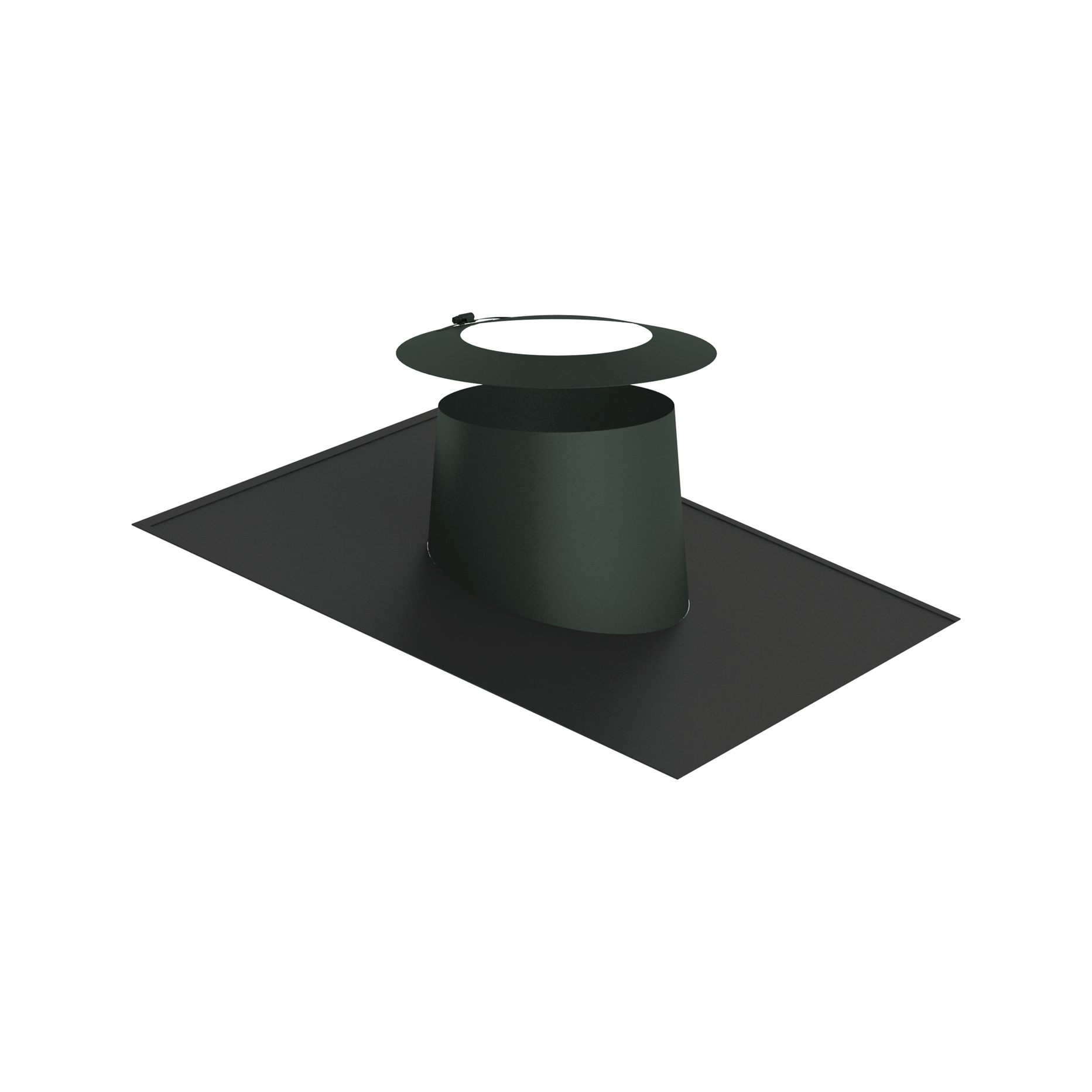 Jeremias DW-GREY Dachdurchführung 5–15° mit Elastomerrand schwarz und Wetterkragen – Anthrazitgrau, RAL 7016