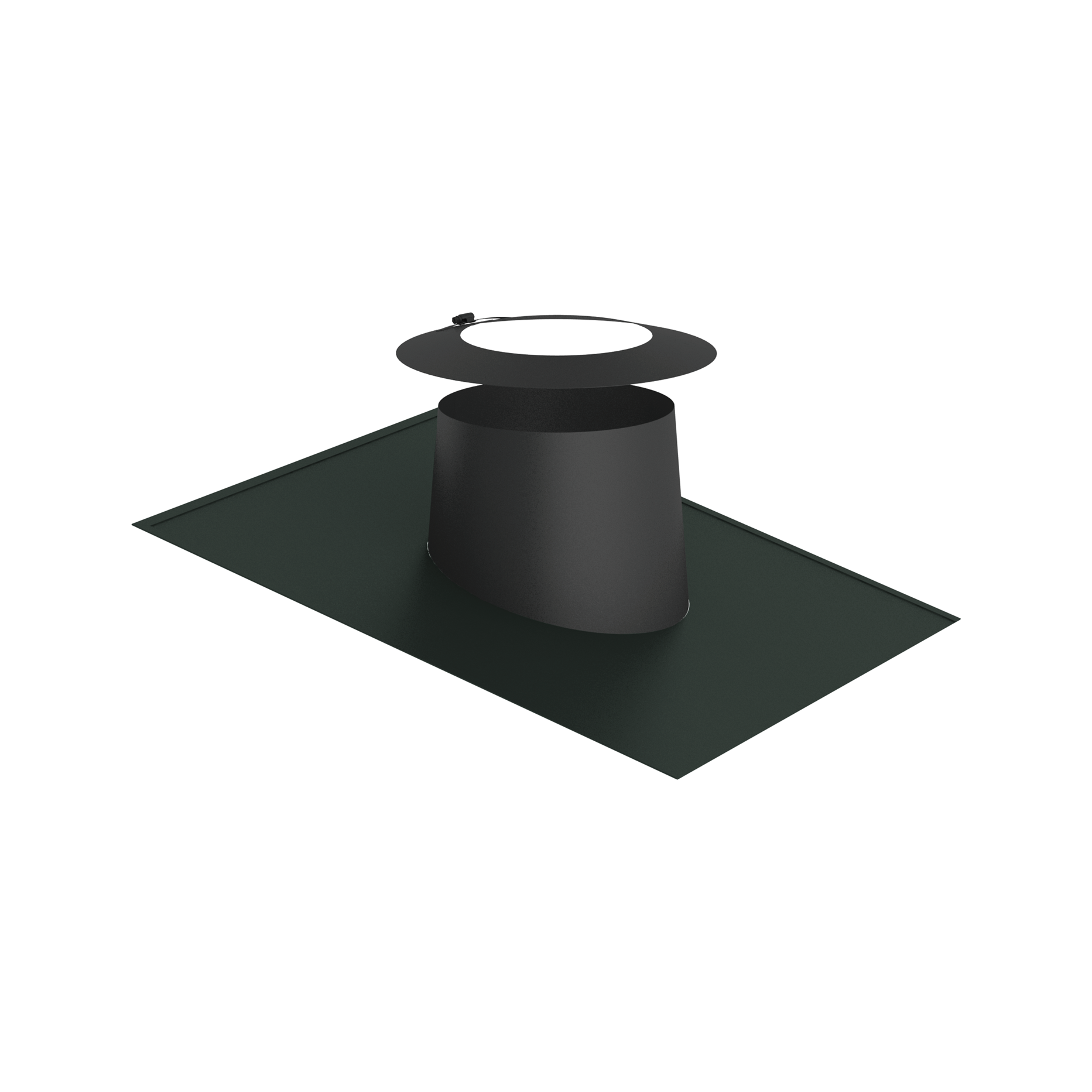 Jeremias DW-BLACK Dachdurchführung 5–15° mit Elastomerrand grau und Wetterkragen – Schwarz, RAL 9011