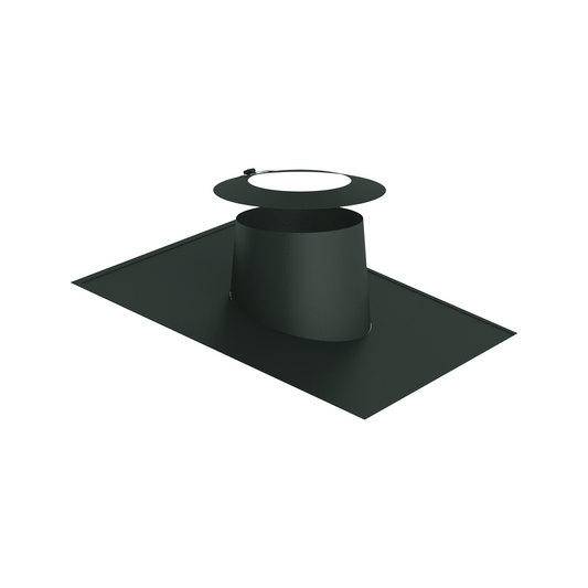 Jeremias DW-GREY Dachdurchführung 5–15° mit Elastomerrand grau und Wetterkragen – Anthrazitgrau, RAL 7016