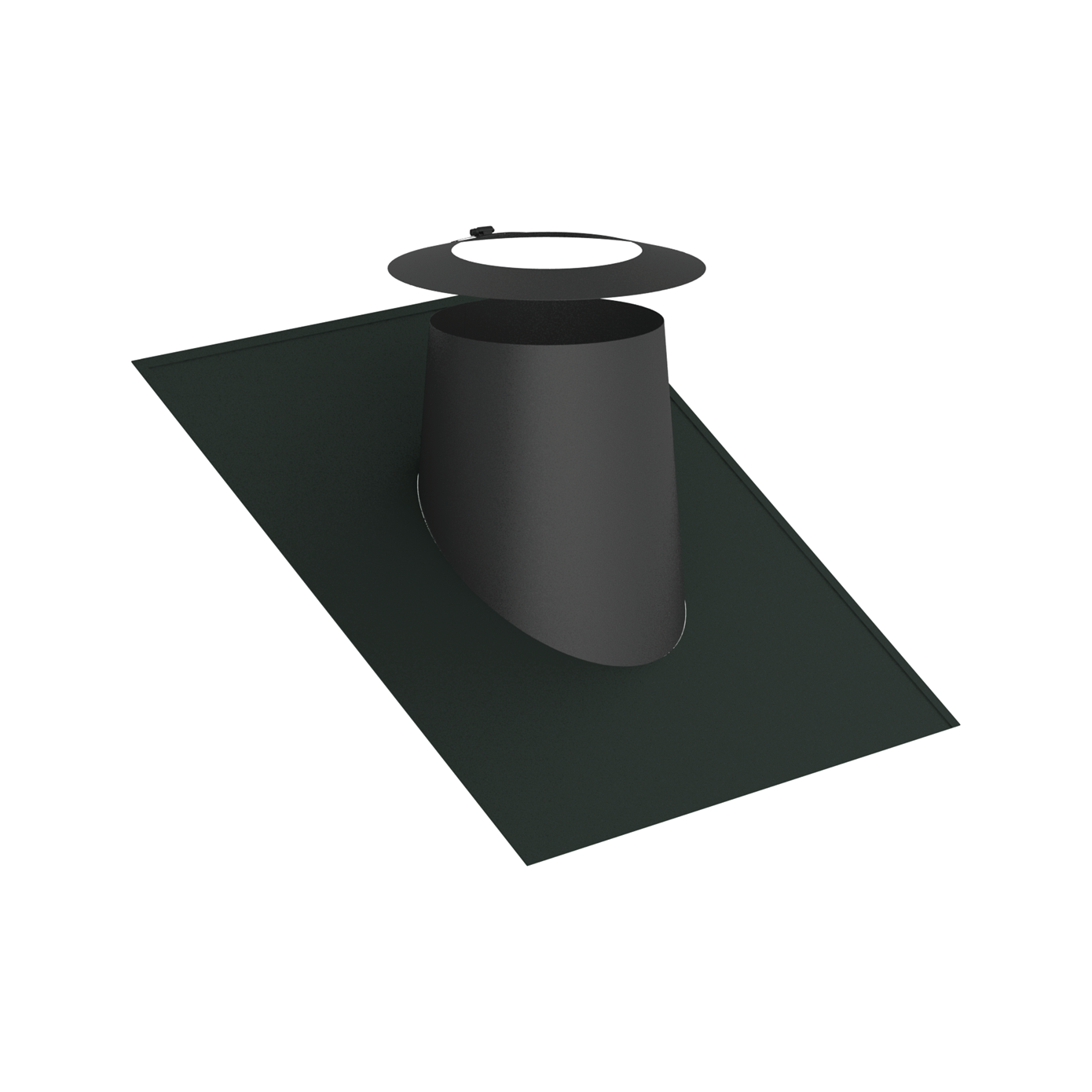 Jeremias DW-BLACK Dachdurchführung 26–35° mit Elastomerrand grau und Wetterkragen – Schwarz, RAL 9011