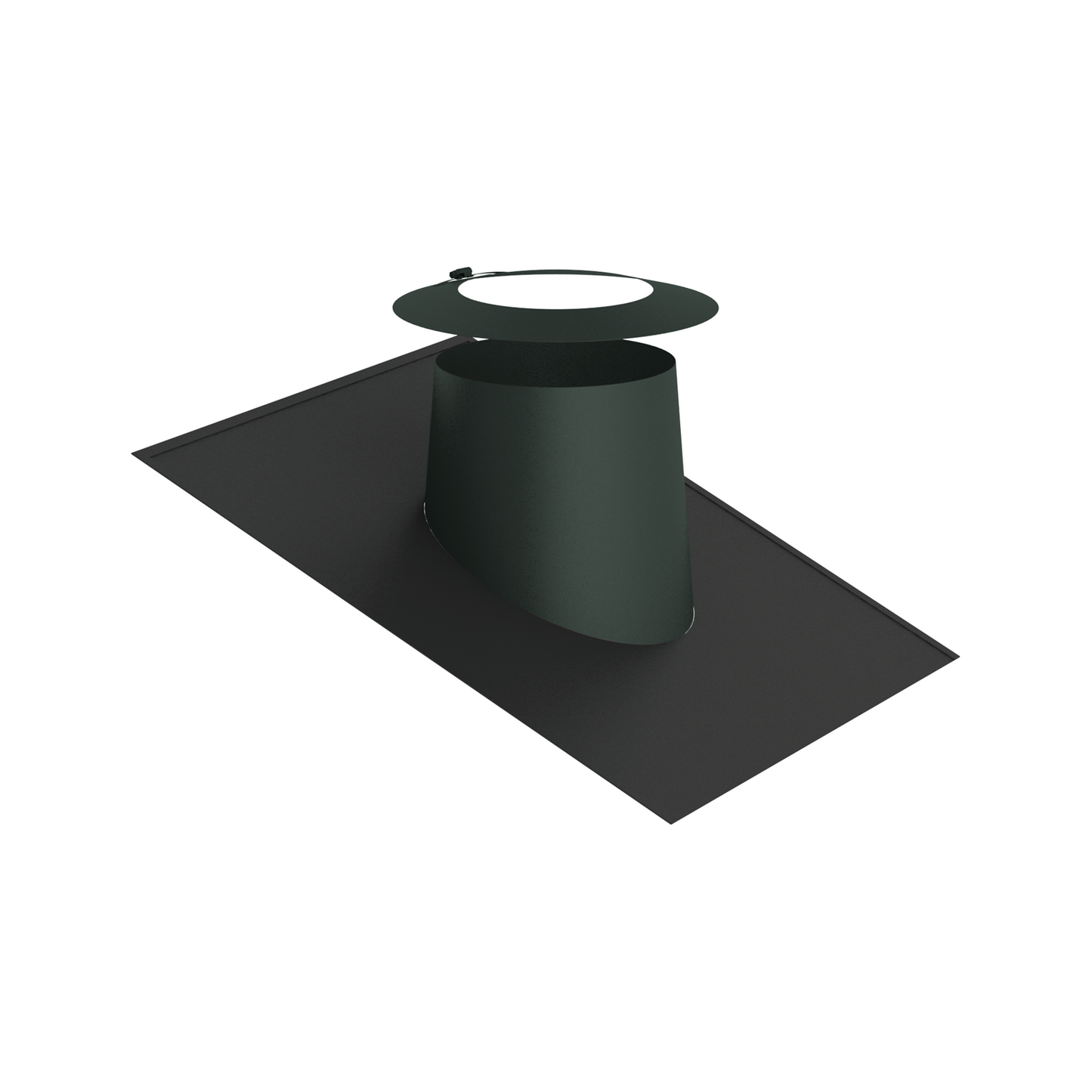 Jeremias DW-GREY Dachdurchführung 16–25° mit Elastomerrand schwarz und Wetterkragen – Anthrazitgrau, RAL 7016