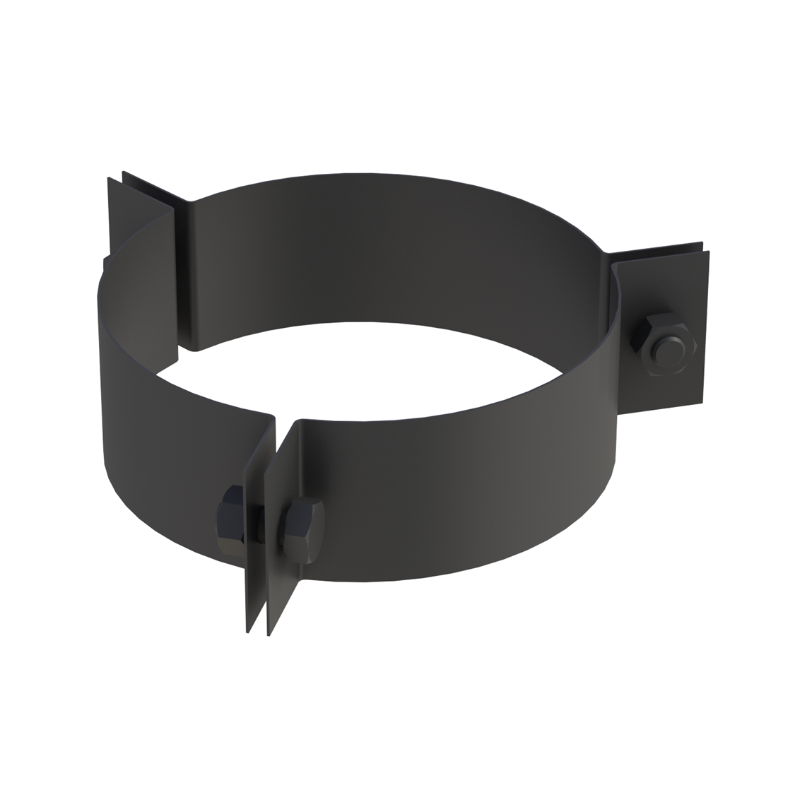 Jeremias DW-BLACK 3-Punkt-Abspannschelle – Schwarz, RAL 9011