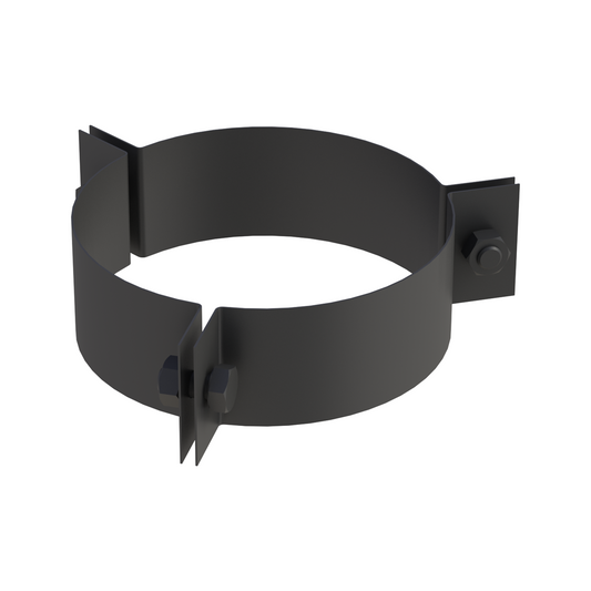 Jeremias DW-BLACK 3-Punkt-Abspannschelle – Schwarz, RAL 9011