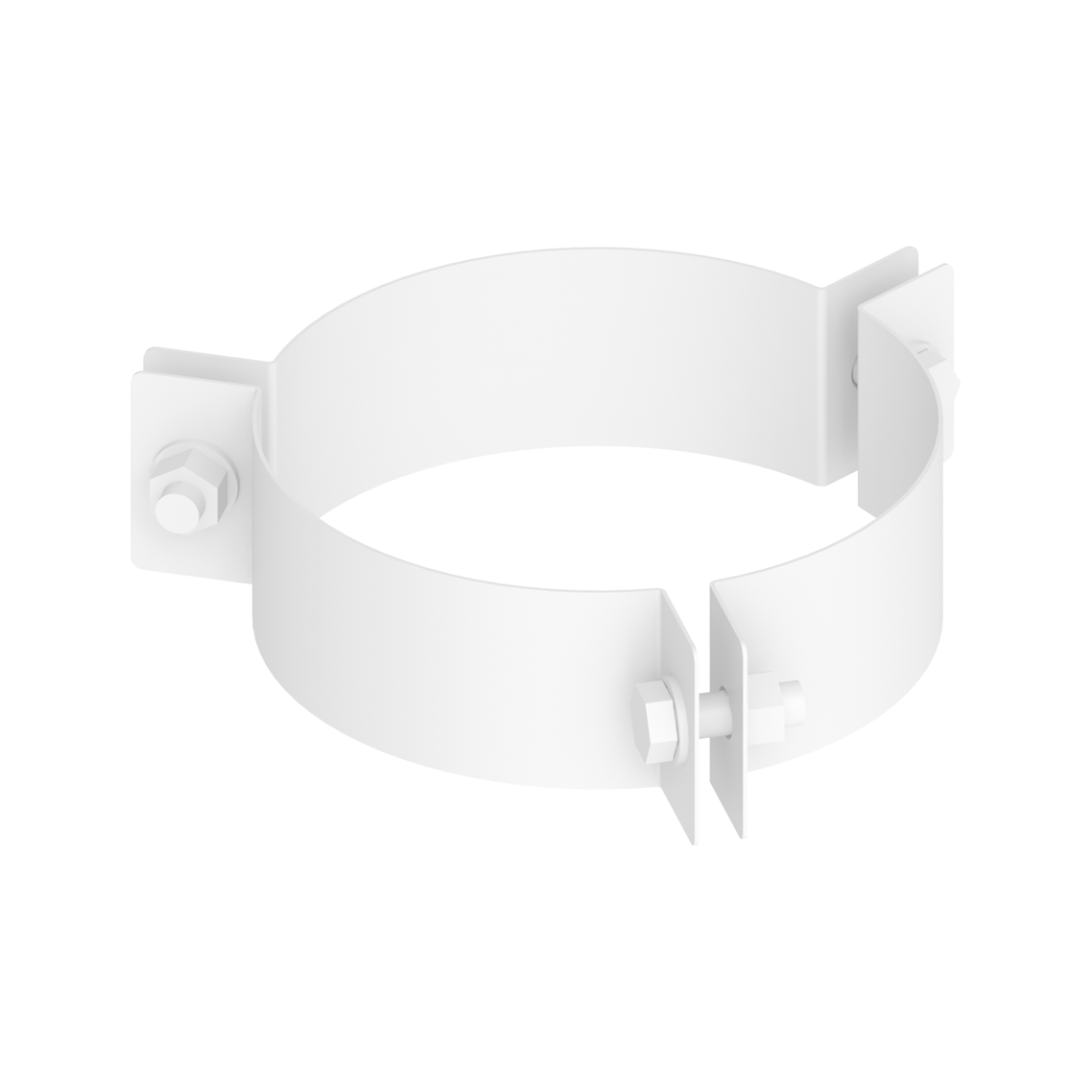 Jeremias DW-WHITE 3-Punkt-Abspannschelle – Weiß, RAL 9010
