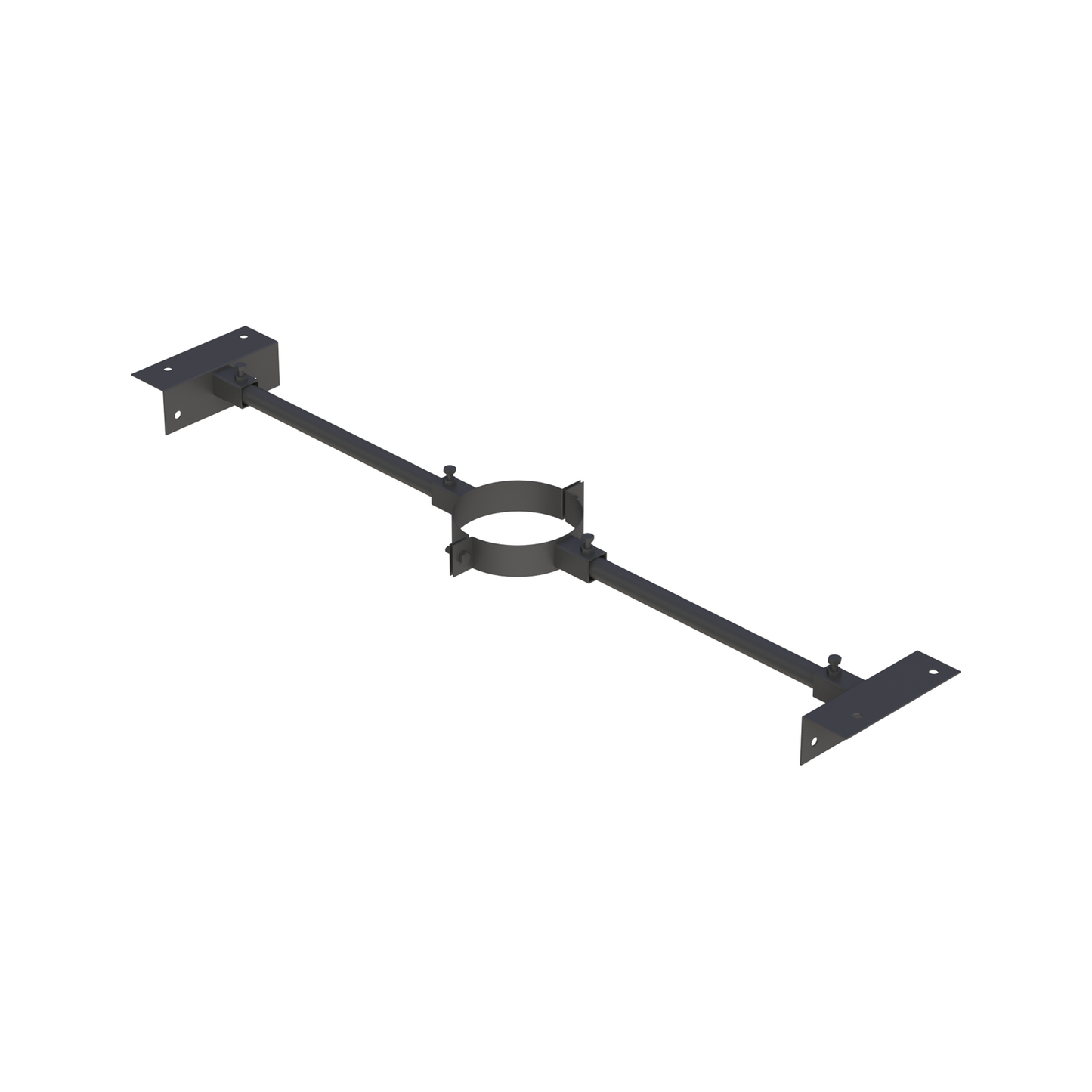 Jeremias DW-BLACK Sparrenhalter verstellbar 500–900 mm – Schwarz, RAL 9011