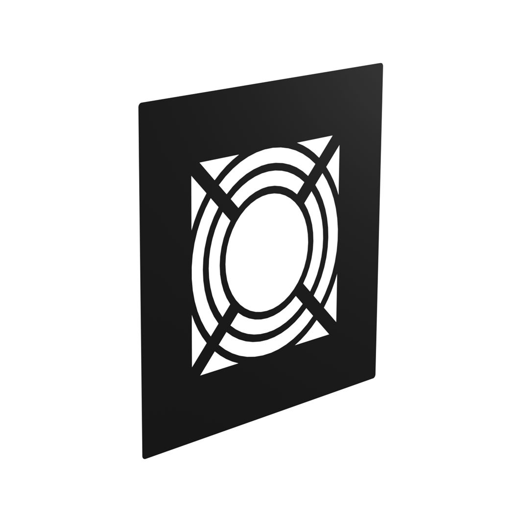 Jeremias DW-BLACK Deckenblende für Hinterlüftung, einteilig, 0° – Schwarz, RAL 9011
