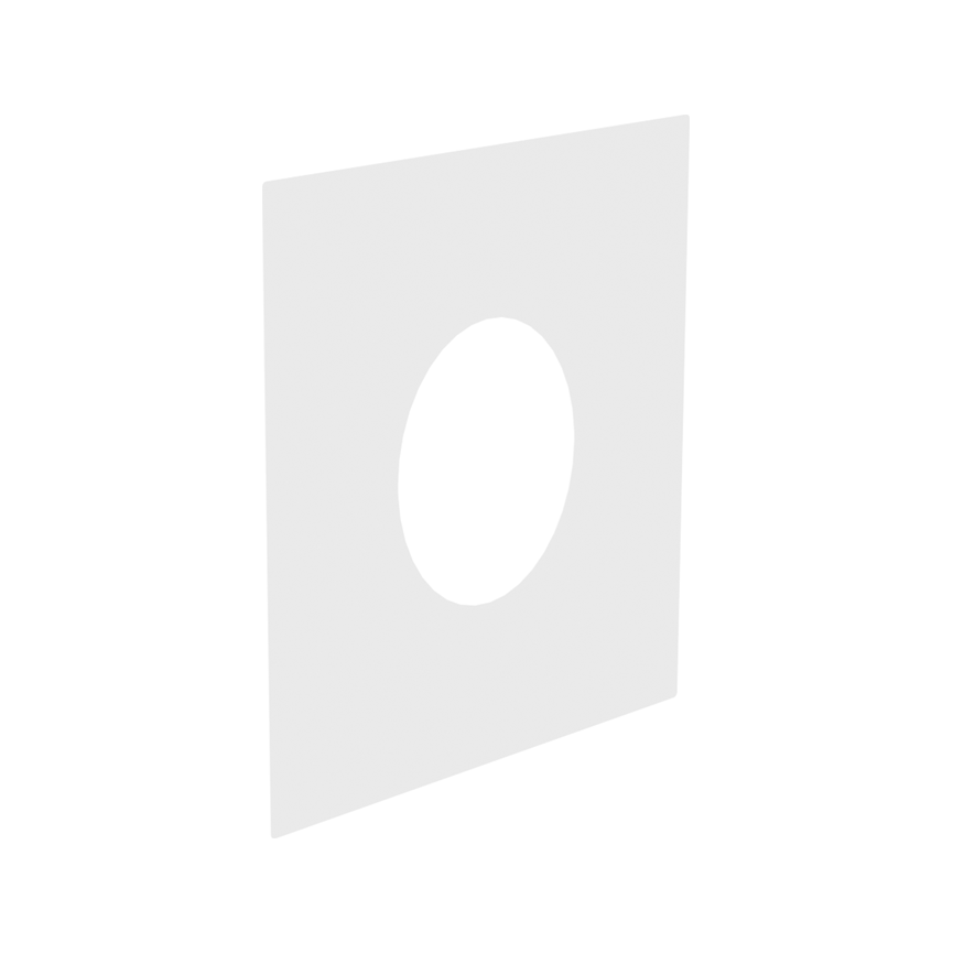 Jeremias DW-WHITE Wand-/Deckenblende einteilig, 1–65° – Weiß, RAL 9010