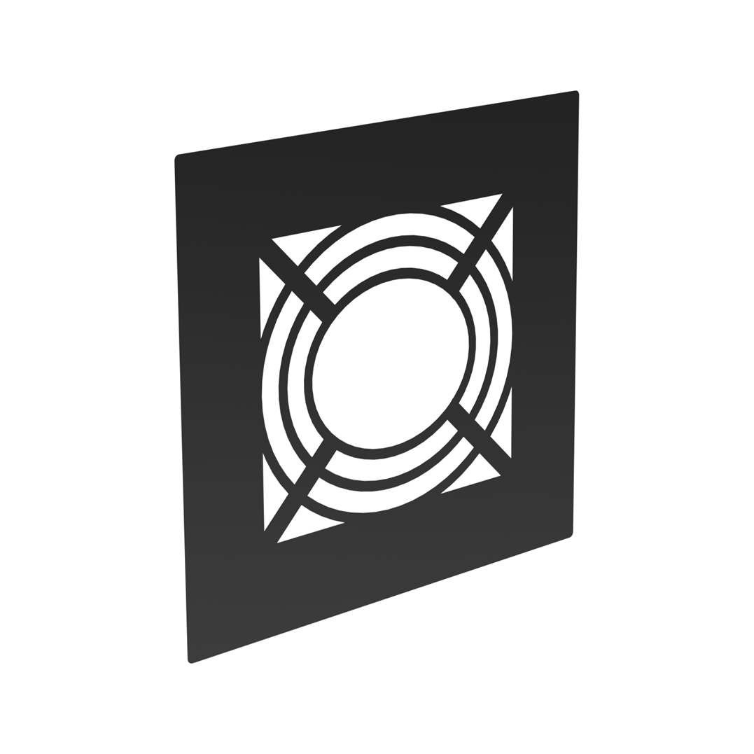 Jeremias DW-BLACK Deckenblende für Hinterlüftung, einteilig, 1–65° – Schwarz, RAL 9011