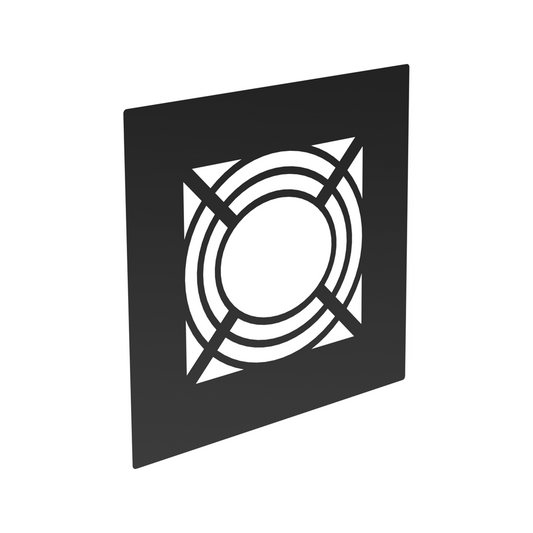 Jeremias DW-BLACK Deckenblende für Hinterlüftung, einteilig, 1–65° – Schwarz, RAL 9011