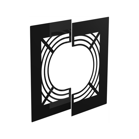 Jeremias DW-BLACK Deckenblende für Hinterlüftung, zweiteilig, 0° – Schwarz, RAL 9011