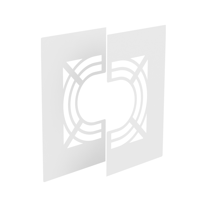 Jeremias DW-WHITE Deckenblende für Hinterlüftung, zweiteilig, 0° – Weiß, RAL 9010
