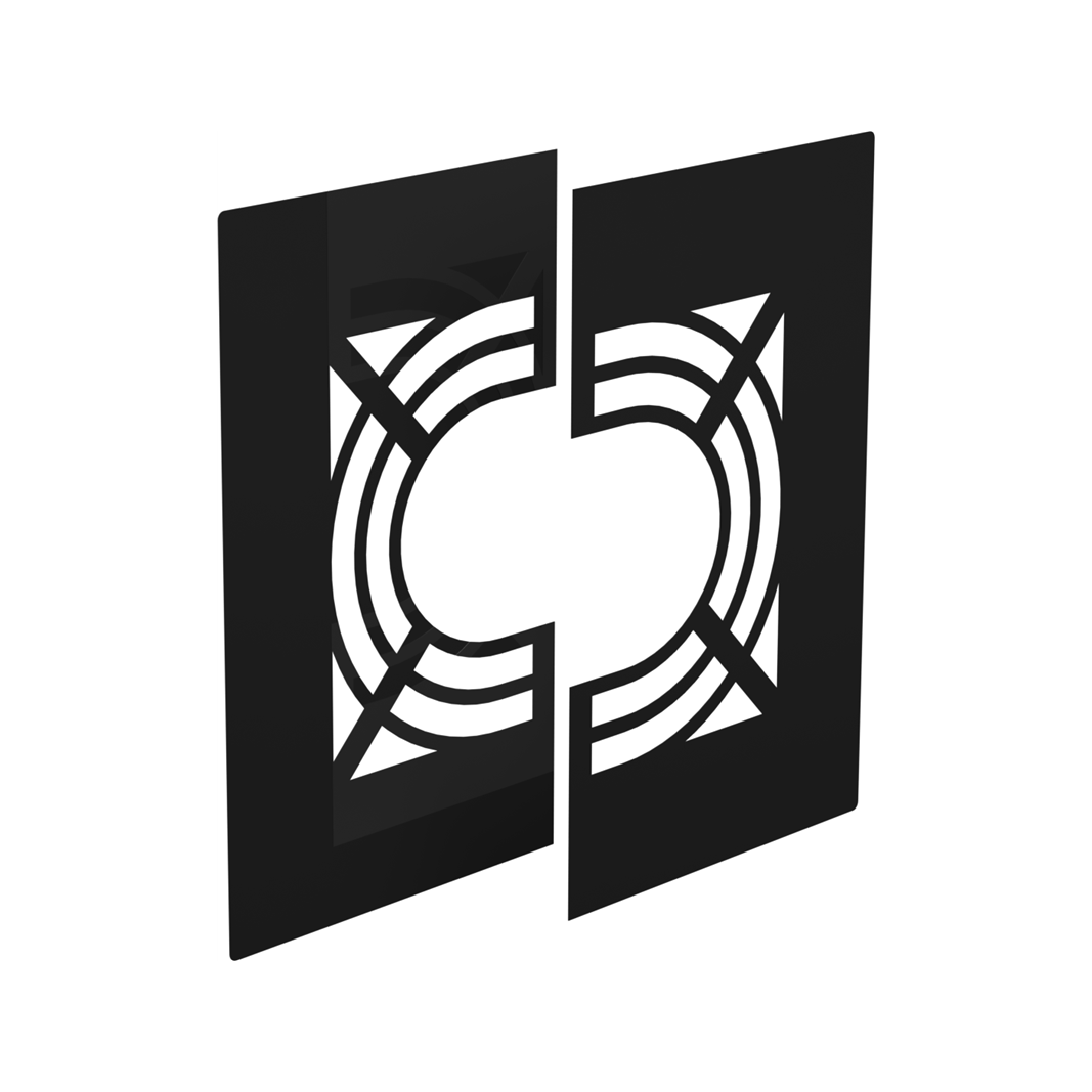 Jeremias DW-BLACK Deckenblende für Hinterlüftung, zweiteilig, 1–65° – Schwarz, RAL 9011