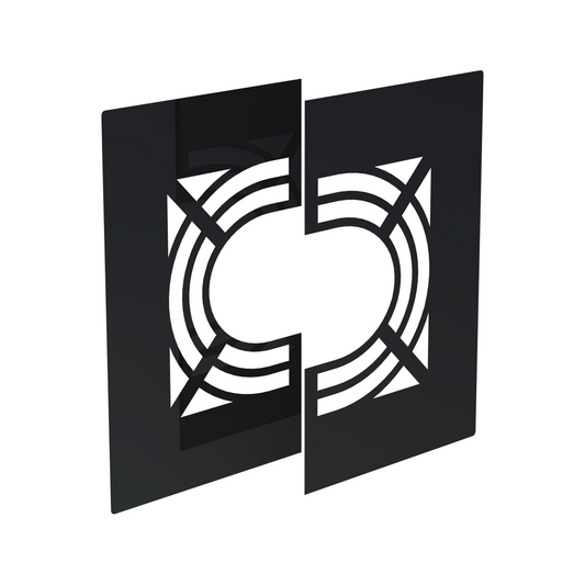 Jeremias DW-BLACK Deckenblende für Hinterlüftung, zweiteilig, 31–45° – Schwarz, RAL 9011