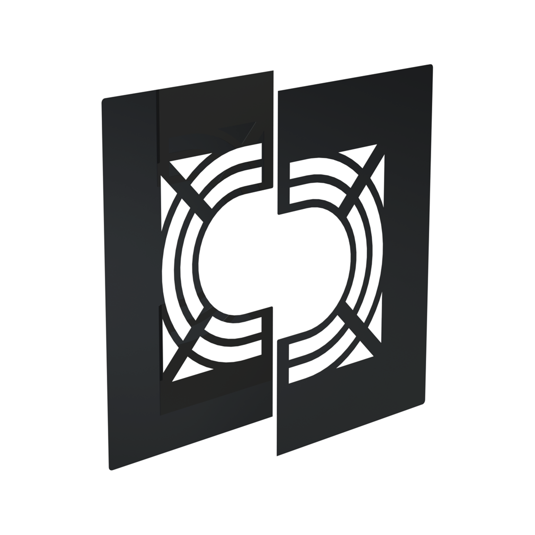 Jeremias DW-BLACK Deckenblende für Hinterlüftung, zweiteilig, 0°-30° – Schwarz, RAL 9011