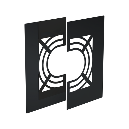 Jeremias DW-BLACK Deckenblende für Hinterlüftung, zweiteilig, 0°-30° – Schwarz, RAL 9011