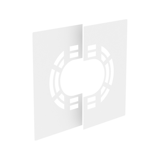 Jeremias DW-WHITE Deckenblende für Hinterlüftung, zweiteilig, 0°-30° – Weiß, RAL 9010