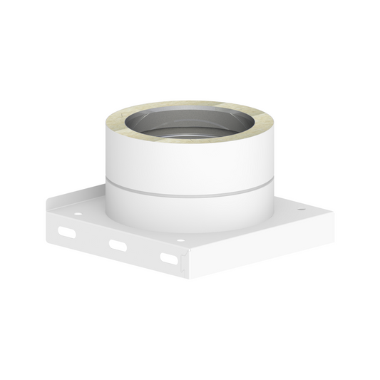 Jeremias DW-WHITE Grundplatte mit Kondensatablauf unten und 1/2" Nippel – Weiß, RAL 9010