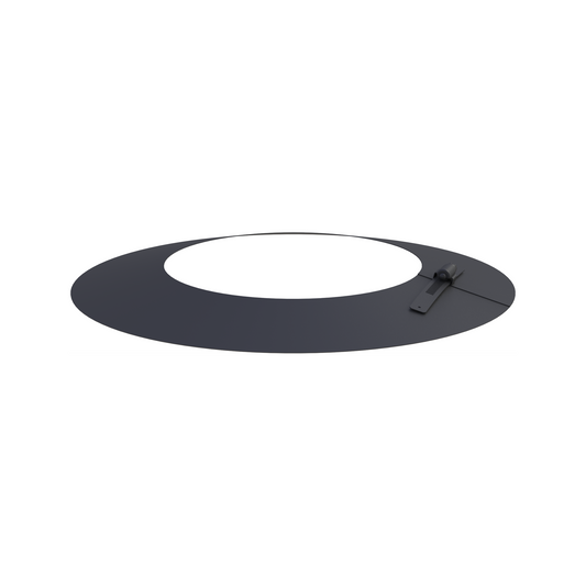 Jeremias DW-BLACK Wetterkragen/Wandrosette – Schwarz, RAL 9011