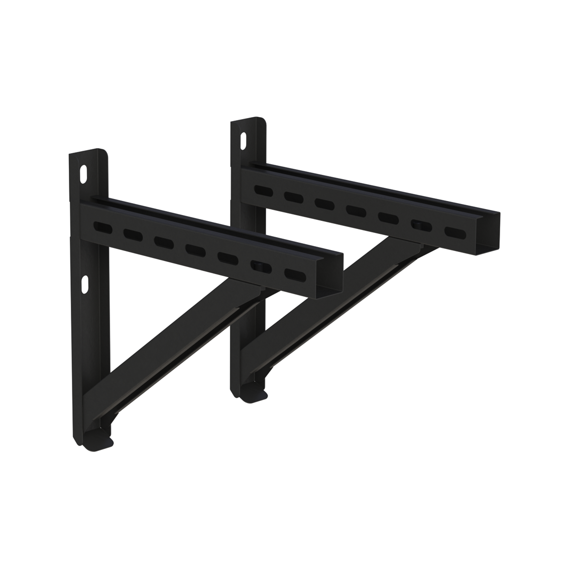 Jeremias DW-BLACK Wandstütze und Querträger Typ I 350 mm – Schwarz, RAL 9011