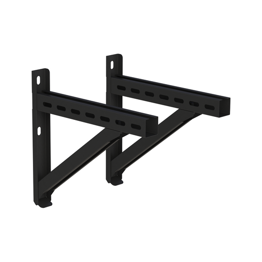 Jeremias DW-BLACK Wandstütze und Querträger Typ I 350 mm – Schwarz, RAL 9011