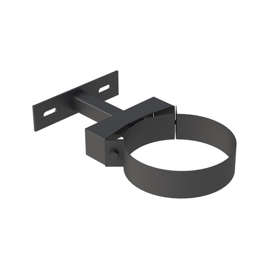 Jeremias DW-BLACK Wandhalter verstellbar 50–150 mm, einstrebig – Schwarz, RAL 9011